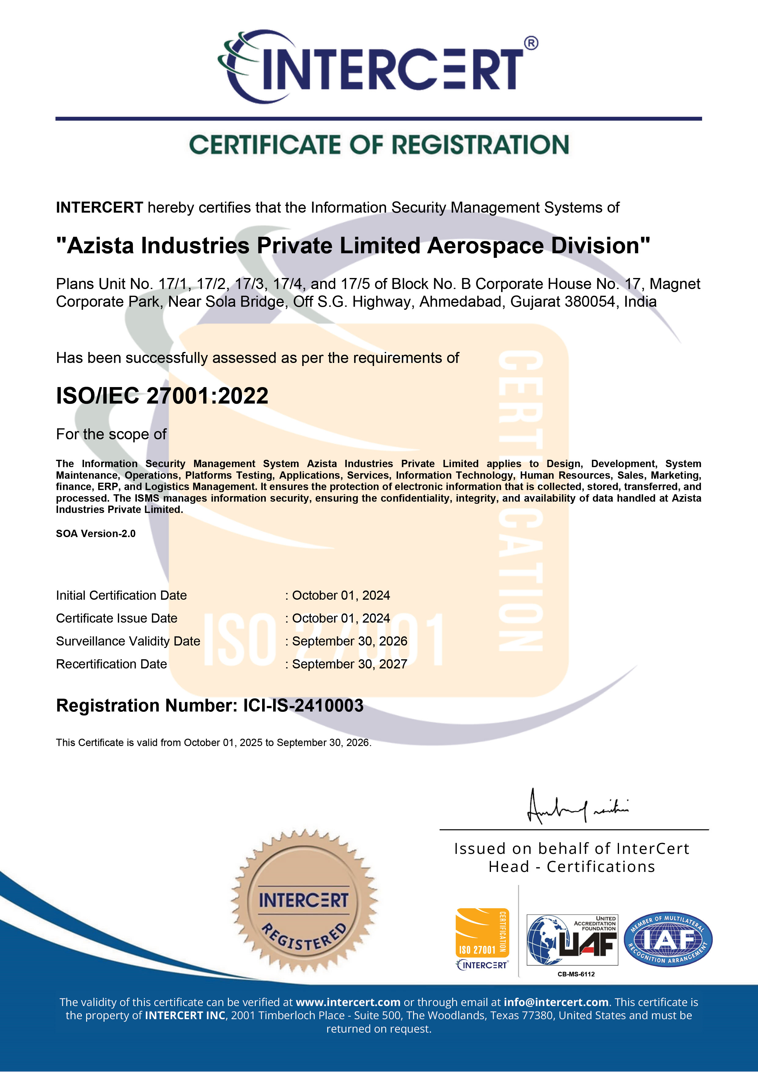 certifications