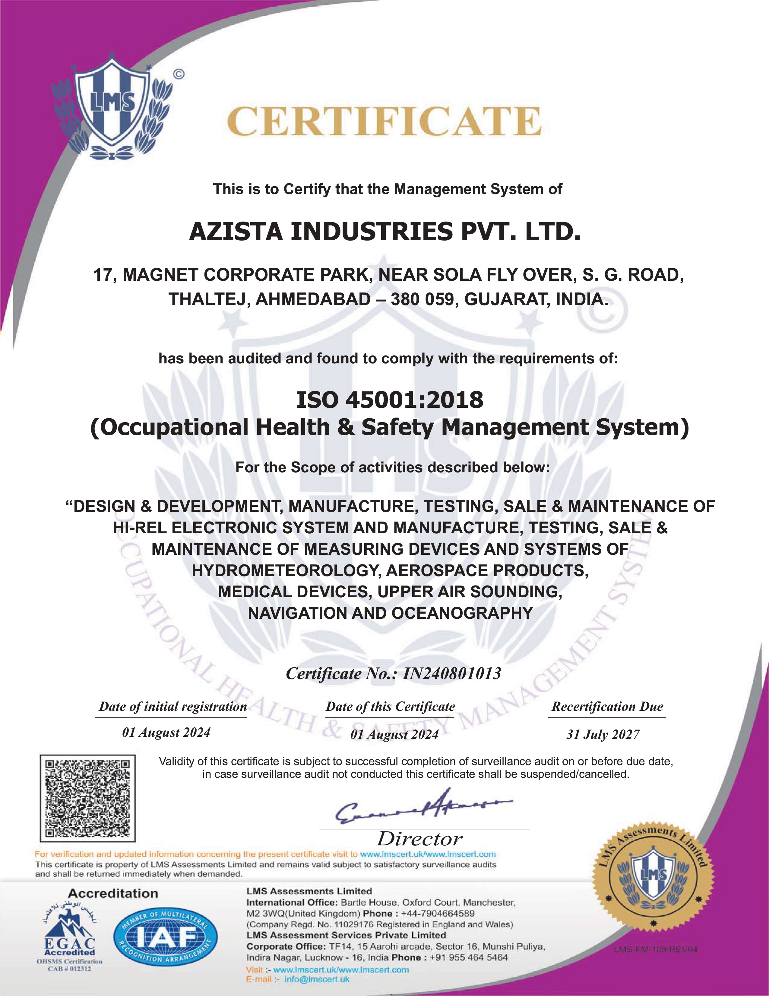 certifications
